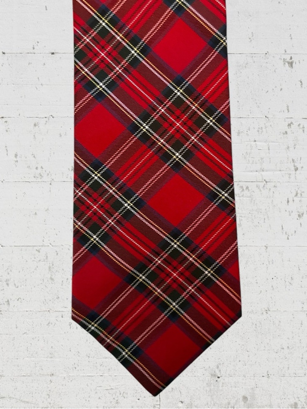 DANIEL CREMEIUX TARTAN SILK PLAID HANDMADE USA TIE CLASSIC LENGTH